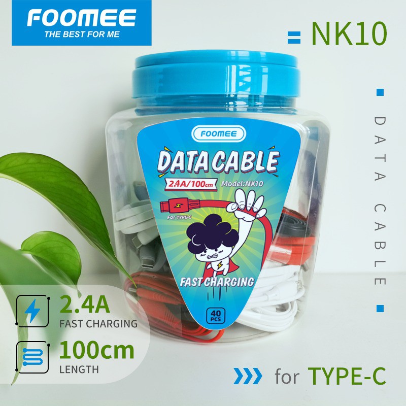 KABEL DATA FOOME NK10 TYPE C 1 TOPLES