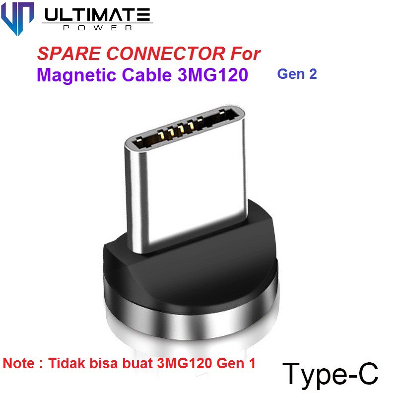 Ujung Konektor 3MG120 Gen 2 Ultimate Charger Type C untuk Magnetic Cable Original100%