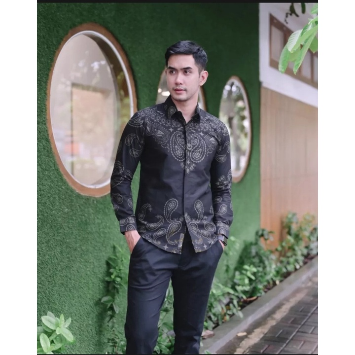 ( COD ) Gratis Ongkir Batik Pria Lengan Panjang/Kemeja Pria /Baju Kemeja Pria/Baju Batik Pria/Modere