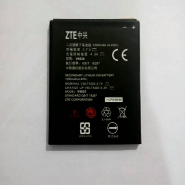 BATERAI BATRE ZTE V9820