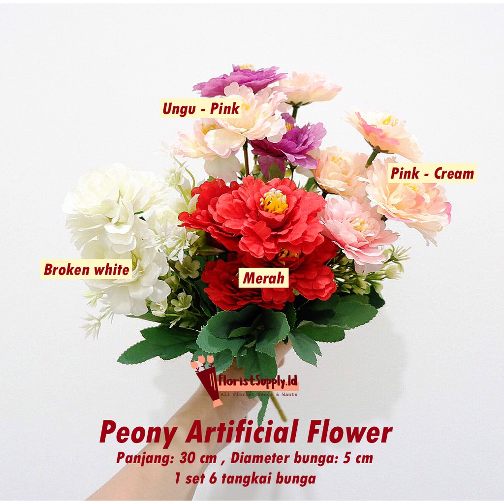  Peony  Artificial Flower  Bunga Palsu AFK Shopee Indonesia