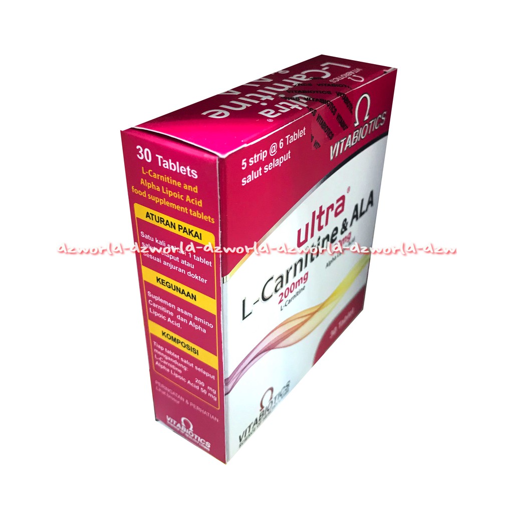 Vitabiotics Ultra L-Carnitine &amp; Ala 30tablets Suplemen Nutrisi Untuk Pembentukan Otot dan Kesehatan Otak Vita Biotics