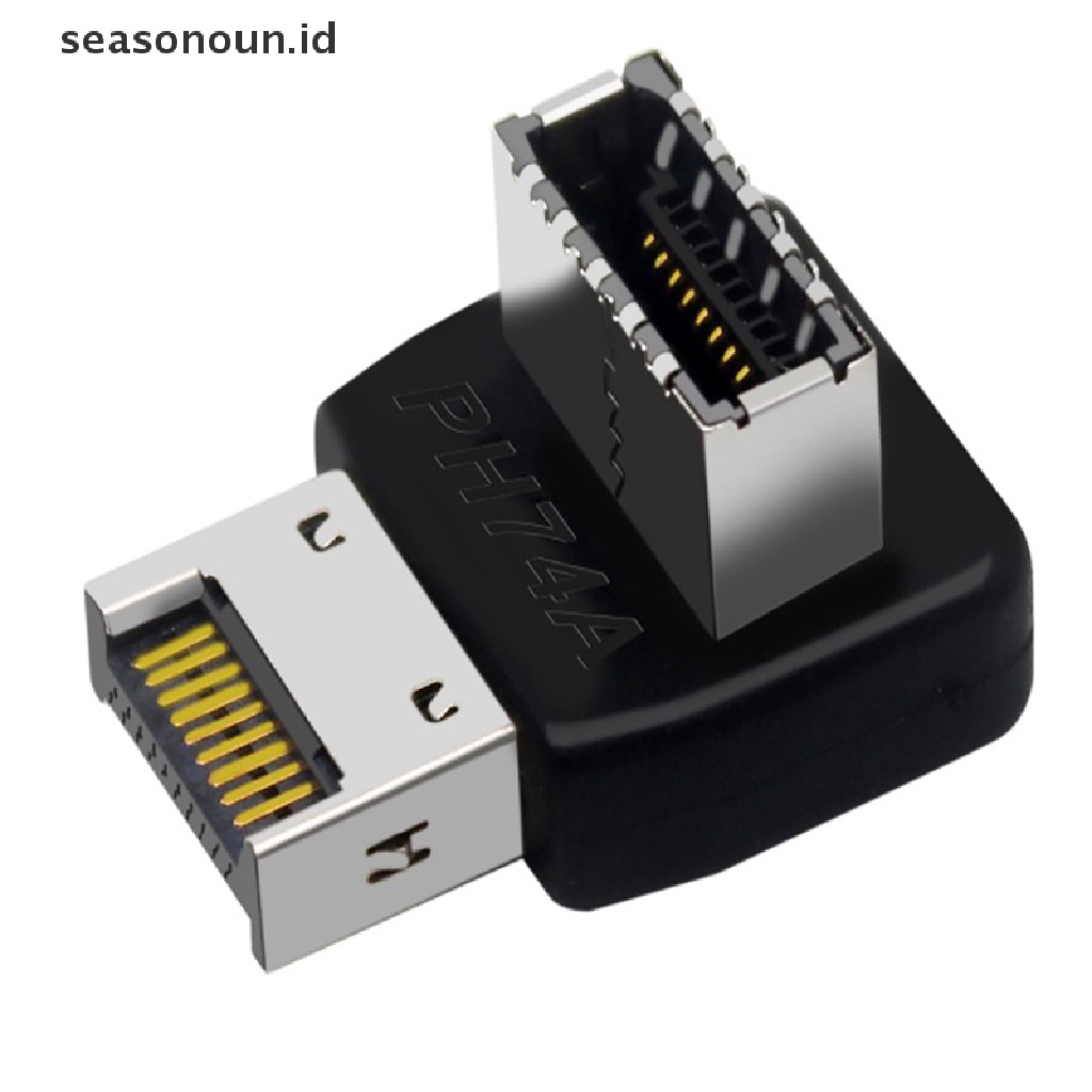 【seasonoun】 Type-E USB 3.1 Type-E Interface 90 Degree Steering Elbow Front Type-C Adapter .