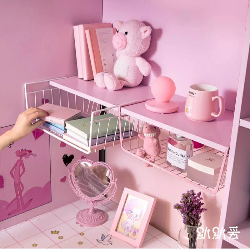 Rak Gantung Dapur Rak Hambalan Rak Selip Meja Serbaguna Rak Selip Bawah Meja Keranjang Lemari Kitchen Cabinet Rack Hanging Storage