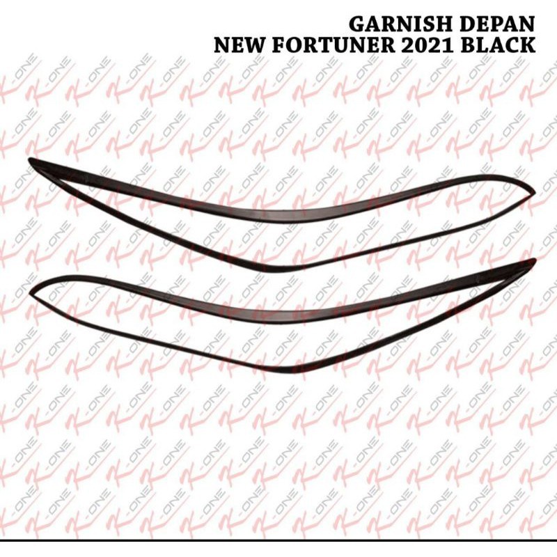 Head Lamp Garnish / Garnish Depan All New Fortuner 2021 Black Doff
