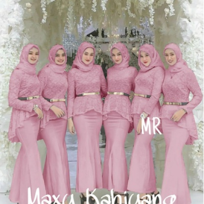 Baju Gamis Wanita Dewasa Pesta Brukat Terbaru Lebaran 2022 Model Duyung Kekinian Trendy Motif Polos 