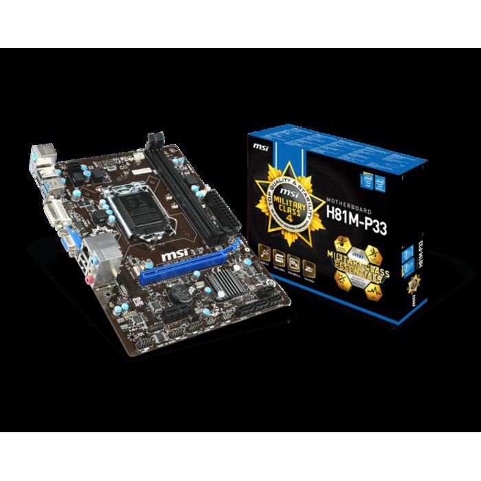BEST SELLER MOTHERBOARD MSI H81M-P33 (SOCKET 1150)