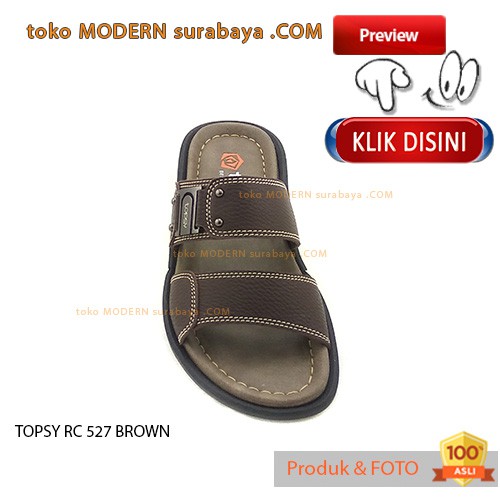 TOPSY RC 527 BROWN sandal pria flat casual