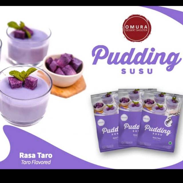 

Omura Pudding Susu rasa Taro 1pack isi 3pcs