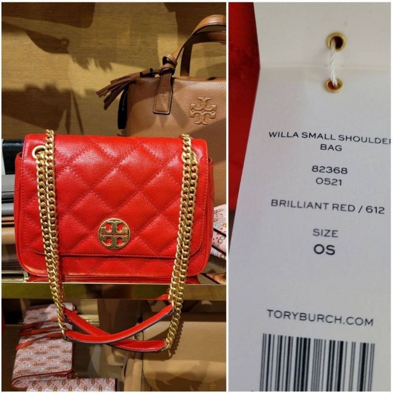 TB Willa small shoulder bag brilliant red