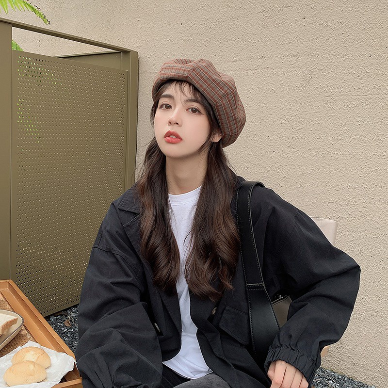 Topi Baret Warna Polos Gaya Perancis Untuk Wanita