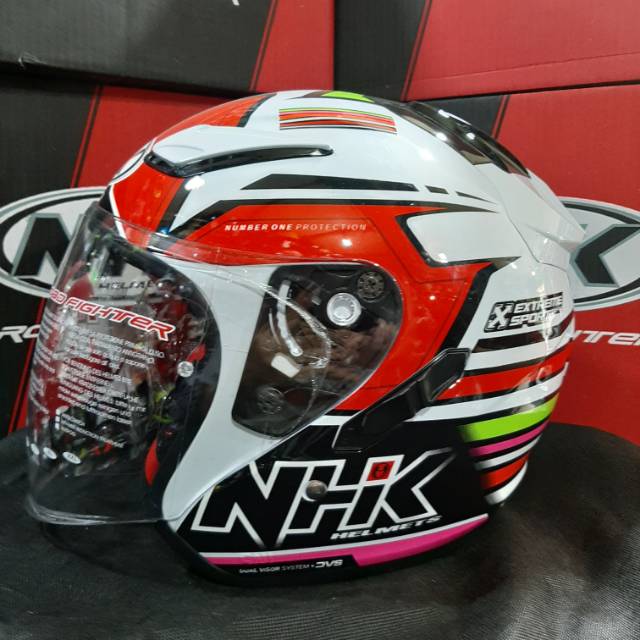 HELM NHK R1 MOTIF RAINBOW WHITE RED