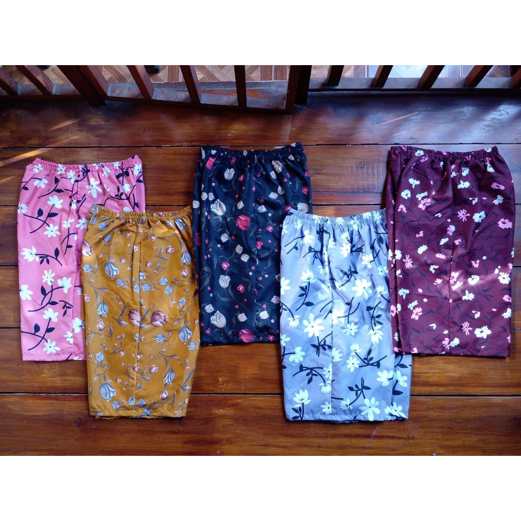 Kolor Bunga Jumbo XL Big Size Celana Harian Celana Pendek  Celana Santai Celana Tidur Dewasa Murah E