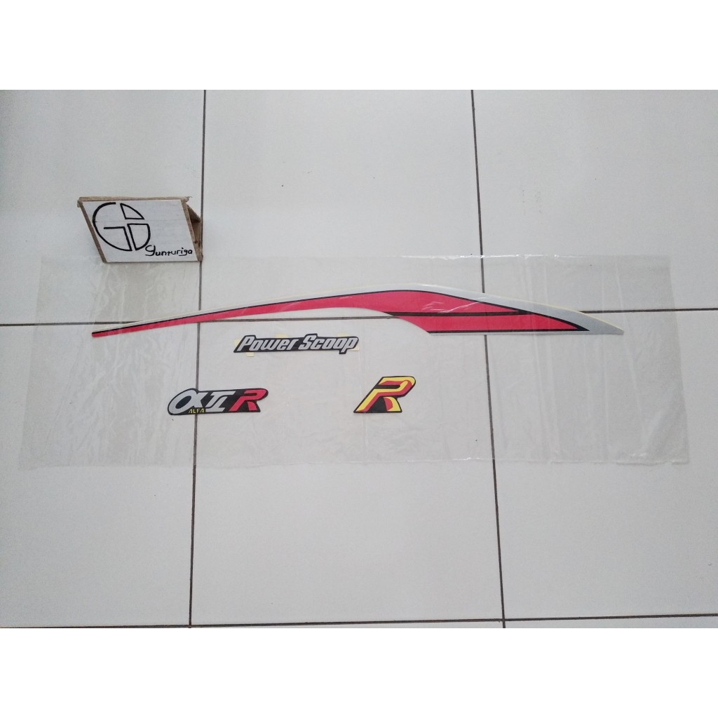 Striping Sticker Lis Yamaha Alfa 1992 1993 Merah