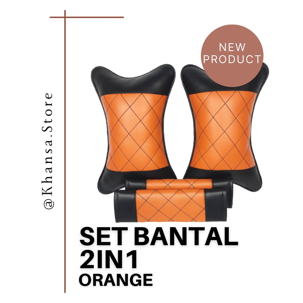 Set Bantal Mobil 2 in 1 Bantal Mobil/Headrest dan Cover Seatbelt