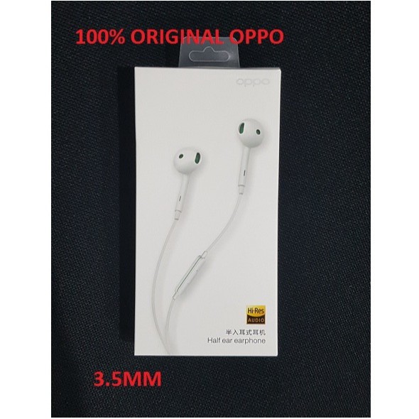 OPPO Headset Earphone Reno MH150 3.5MM Original Pack Box