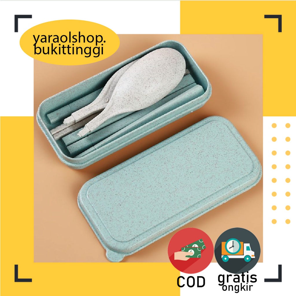 Sendok Jerami Set Lipat 3 in 1