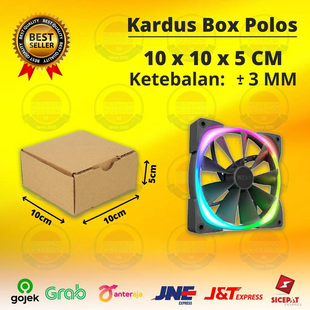 

Kardus Box Die Cut 10x10x5 CM Kotak Packing Kue Makanan Hampers Polos