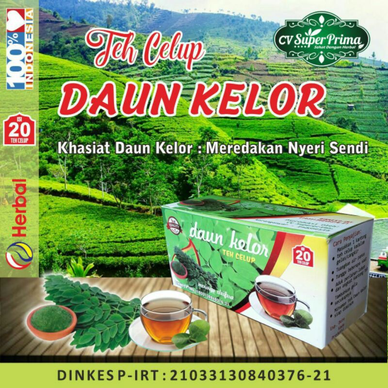 

teh celup DAUN KELOR herbal nyeri sendi isi 20 sachet siap minum