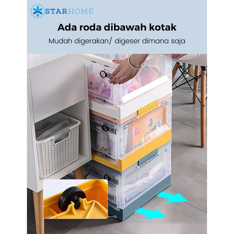 Storage Box Organizer Box Lipat Kotak Keranjang Tas Penyimpanan Pakaian Kotak Mainan Organizer Buku