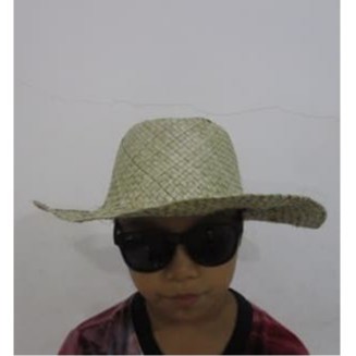 Topi Cowboy Koboy Koboi Daun Pandan /Topi Kebun/Topi Bercocok Tanam