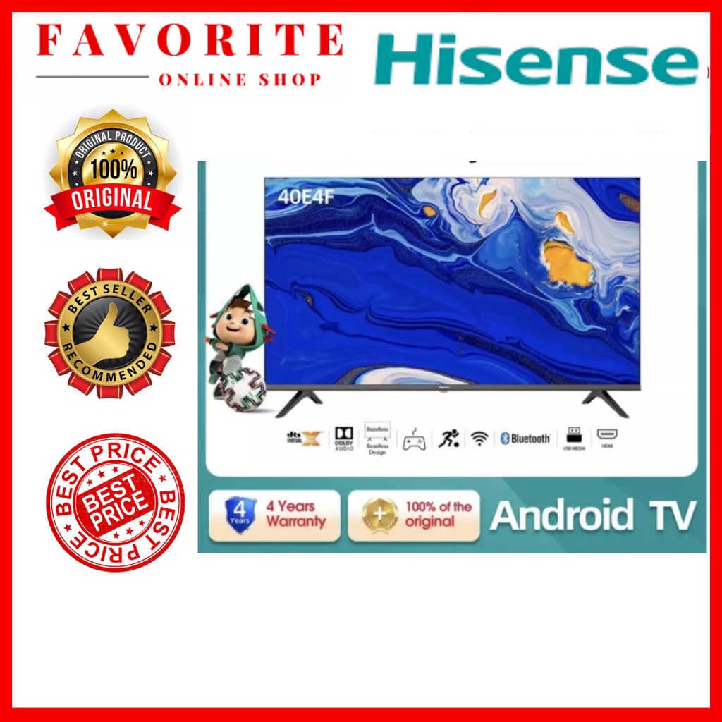 LED HISENSE 40E4F ANDROID SMART TV ORIGINAL LED HISENSE 40 INCH