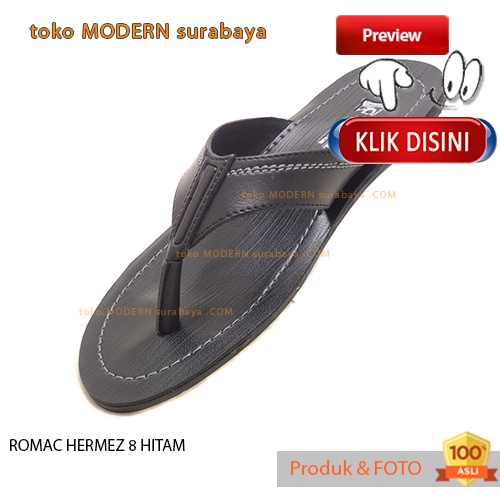 ROMAC HERMEZ 8 HITAM sandal pria sandal jepit flat flip flop