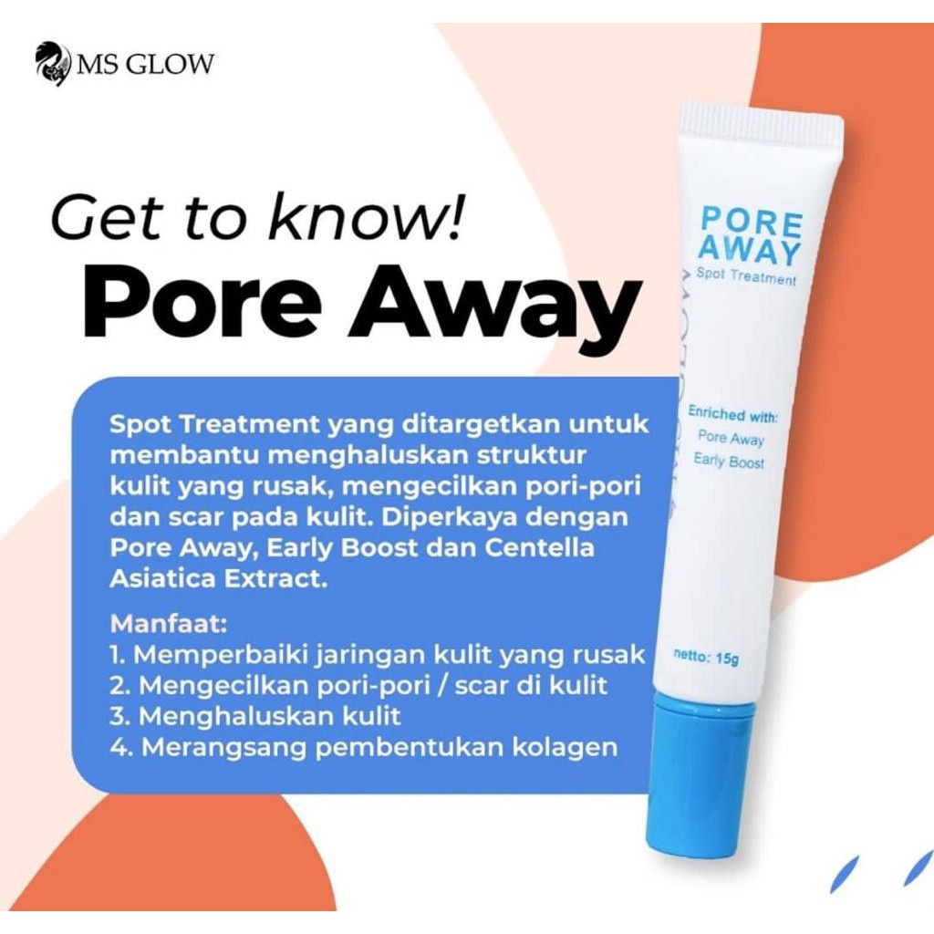 ✨ AKU MURAH ✨ MS GLOW PORE AWAY SPOT TREATMENT BPOM // Perawatan Pori-Pori Besar