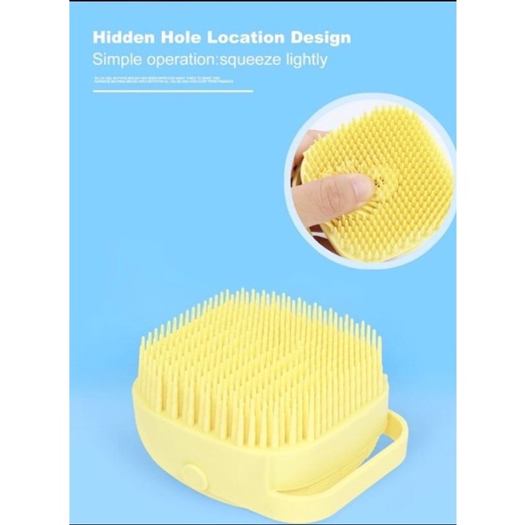 Sikat Badan Mandi Bubble Bath Shower Brush Silicone Dispenser