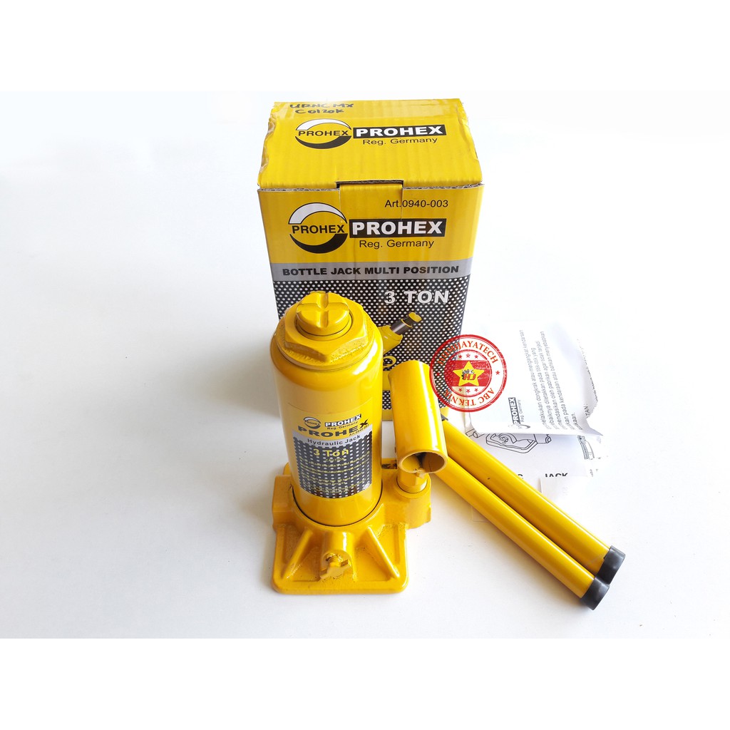 Dongkrak Botol 3 Ton Prohex / Dongkrak Mobil