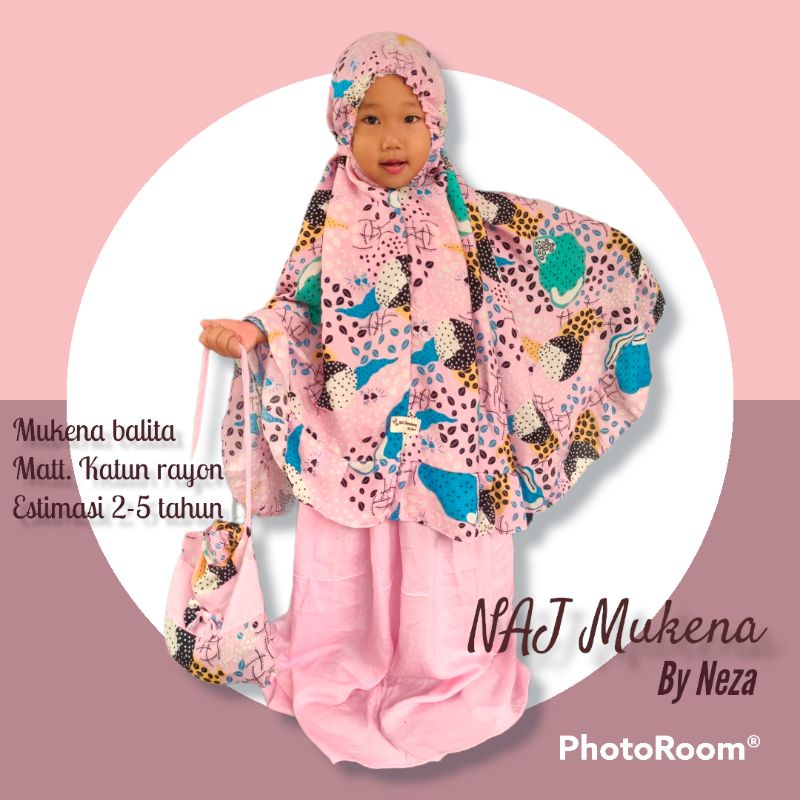 MUKENA BALITA DAN ANAK 2-7 TAHUN bahan katun rayon dijamin ademmm