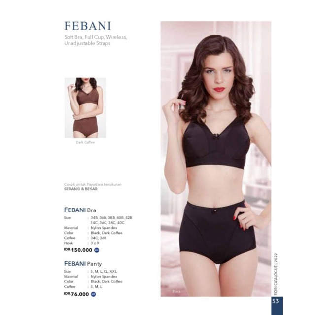 Febani bra and panty by fiori # bra no busa # bra no kawat