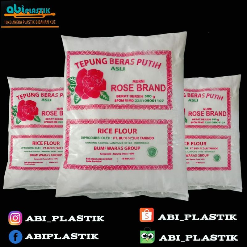 

TEPUNG BERAS PUTIH ROSE BRAND 500gr