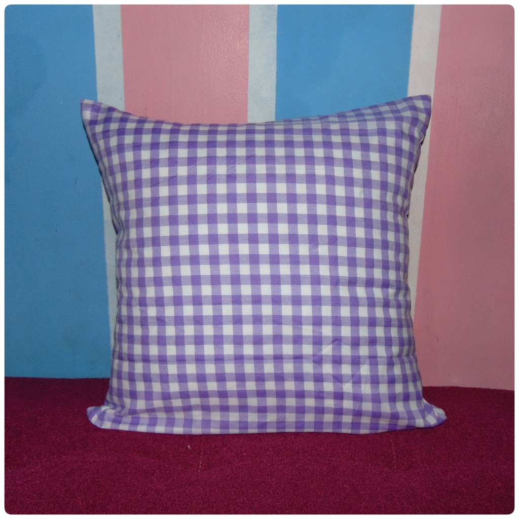 Sarung Bantal SOFA/SOPA MURAH Motif Kotak-kotak Uk 40x40 cm Cantik Estetik Kekinian Gaya Korea Katun dari Ismi Store