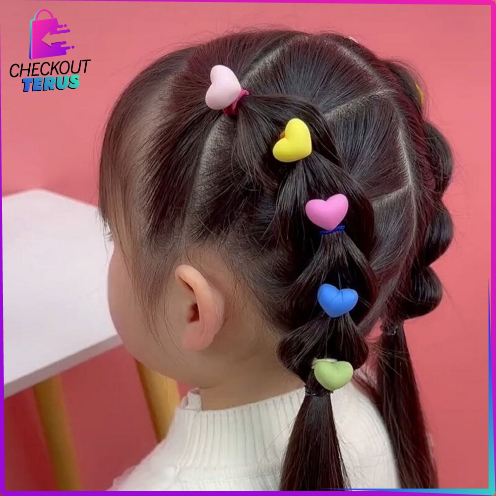 CT C331 Ikat Rambut Korean Style 10IN1 Aksesoris Fashion Rambut Cewek Kunciran Rambut Anak Perempuan Lucu