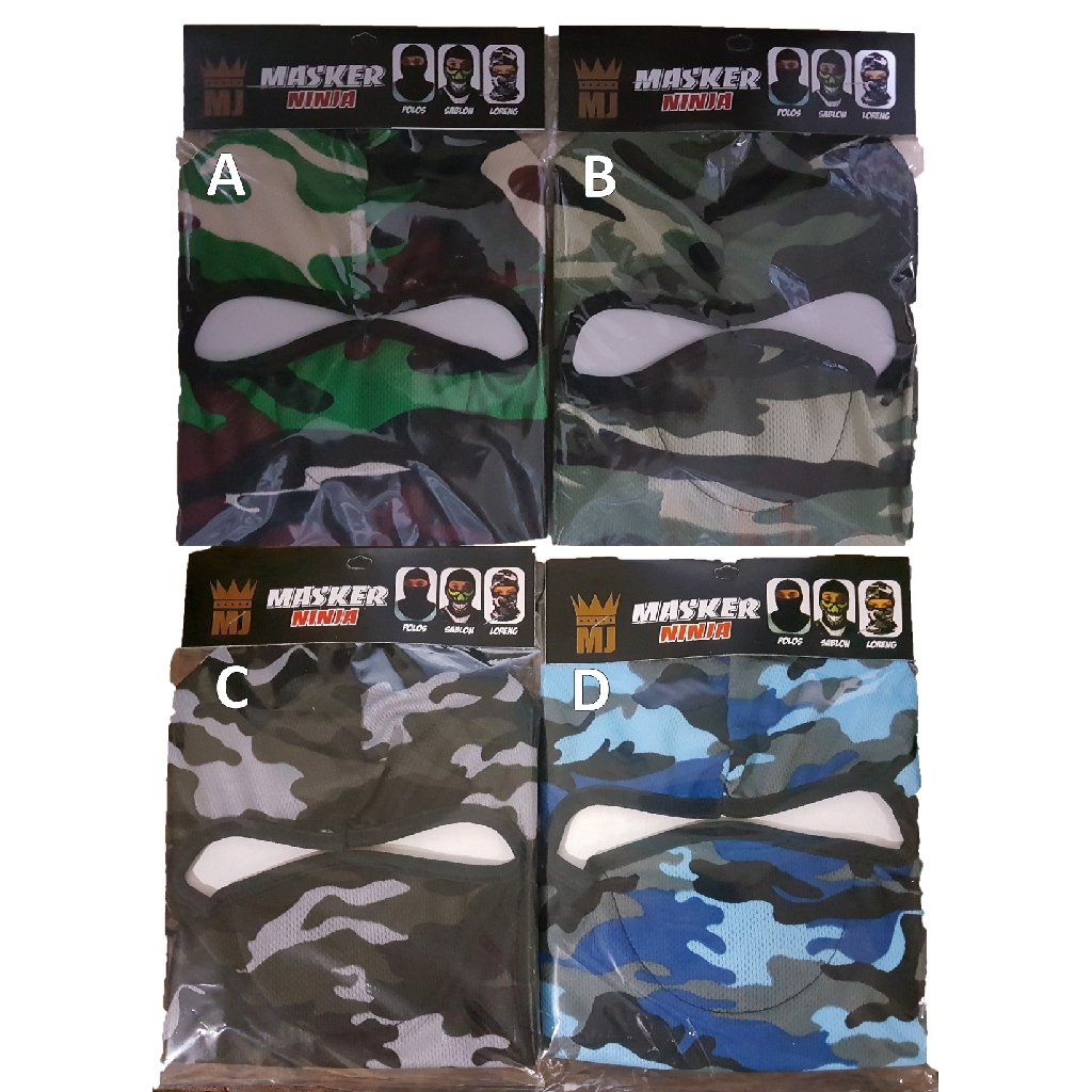 Masker Ninja / Balaclava / Masker Motif Army / Loreng