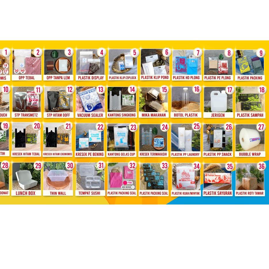 

Hot Sale 12.12 PLASTIK OPP 35 X 45 CM 20 MIC 100LBR 에