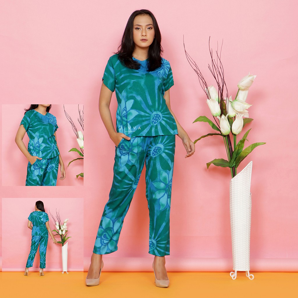 Setelan wanita | Piyama Wanita | One Set Jumbo LD 108 dan 120-setelan-kmb-22