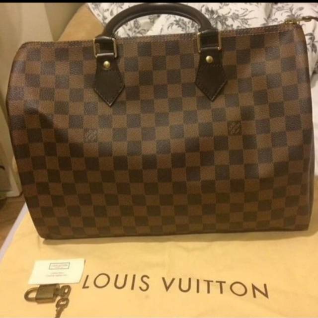 LV Louis Vuitton Speedy 35 Damier Ebene