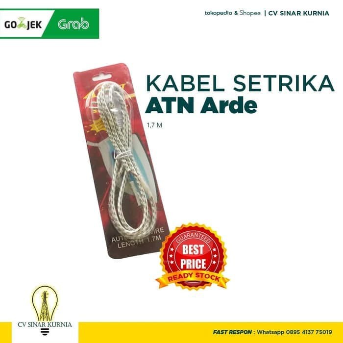 kabel setrika licinan gosokan arde ATN TRM 1,7M putih setrika murah