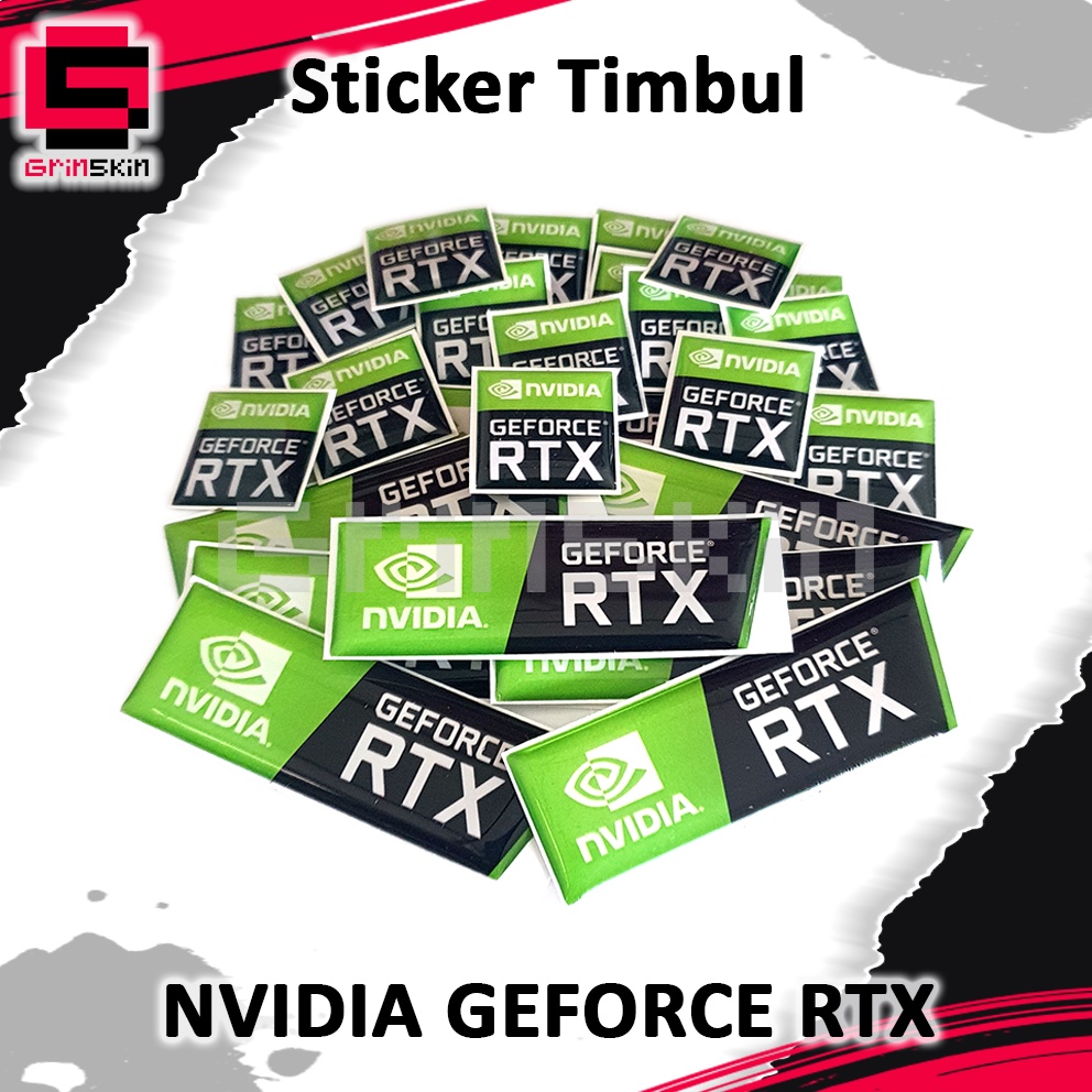 Sticker Timbul Emblem Nvidia GeForce RTX