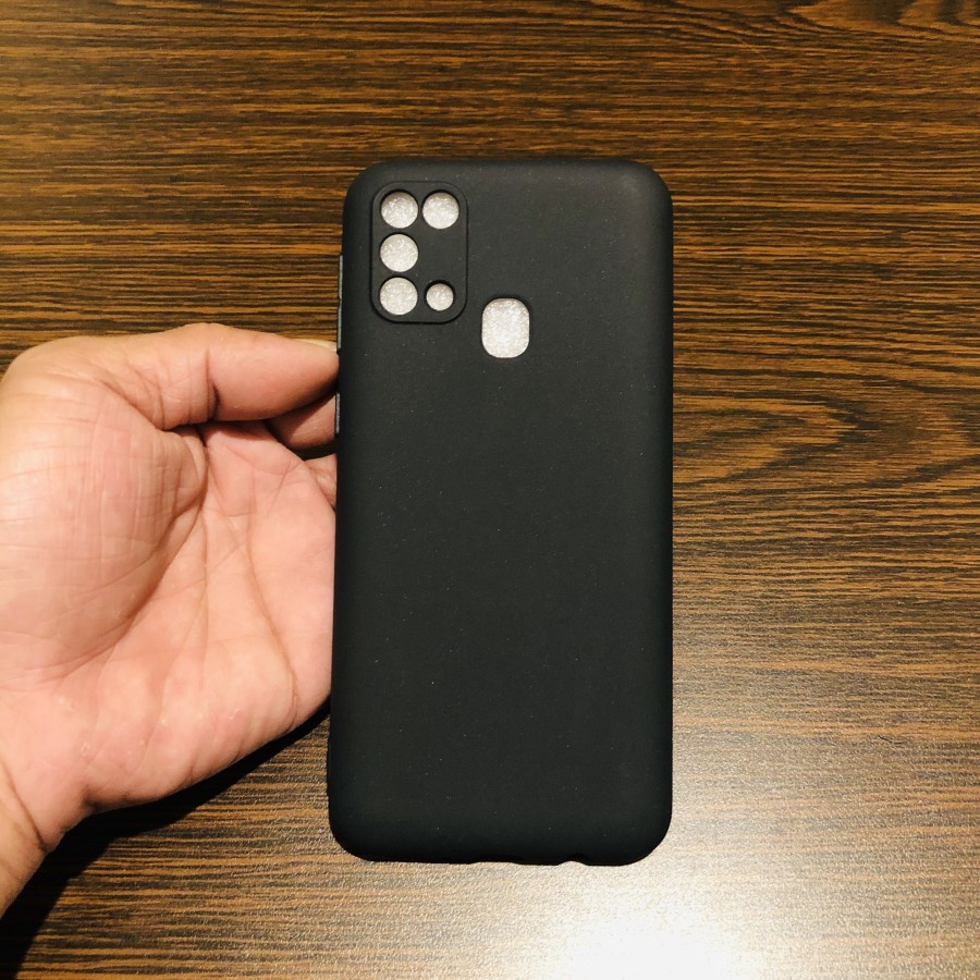 Case Samsung M31 Black plain TPU Softcase Full cover