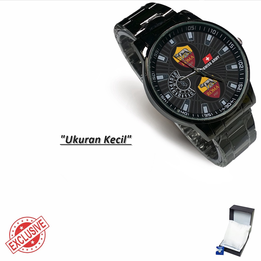 Jam Tangan Rantai Couple Logo AS ROMA (Cool)