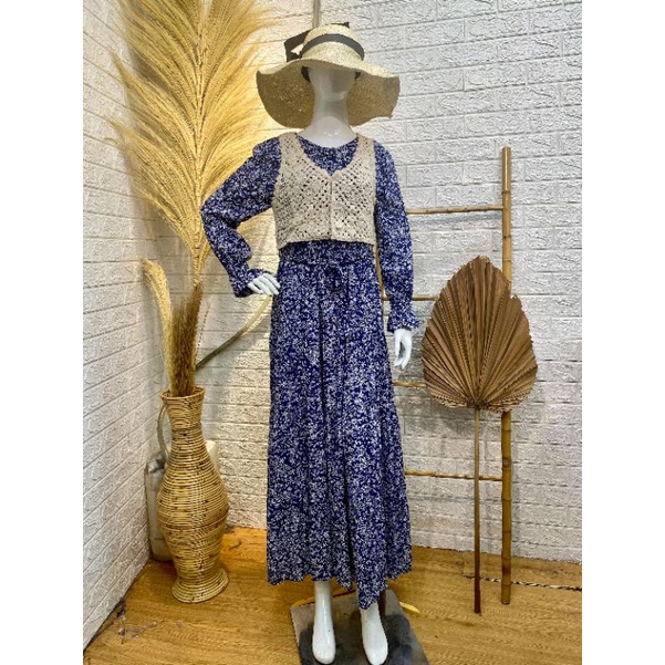 NS GAMIS KOREAN WITH VEST KOREAN (IMPORT)/GAMIS VISCOSE PREMIUM X RAJUT IMPORT