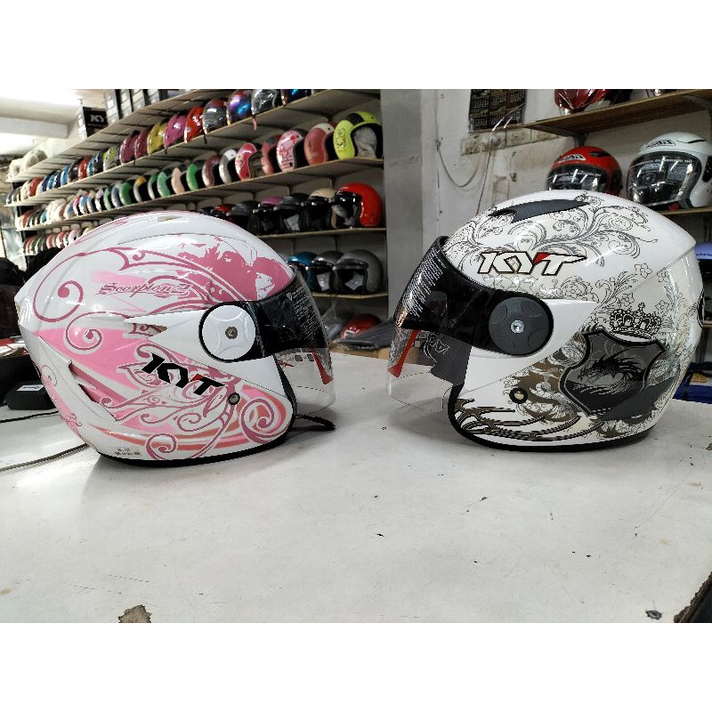 Jual Helm KYT Two Vison Motif Cewek Shopee Indonesia