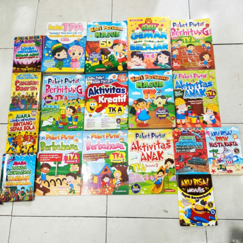 Buku ANAK ANAK / AKTIVITAS ANAK / MEWARNAI / MENULIS / BERHITUNG