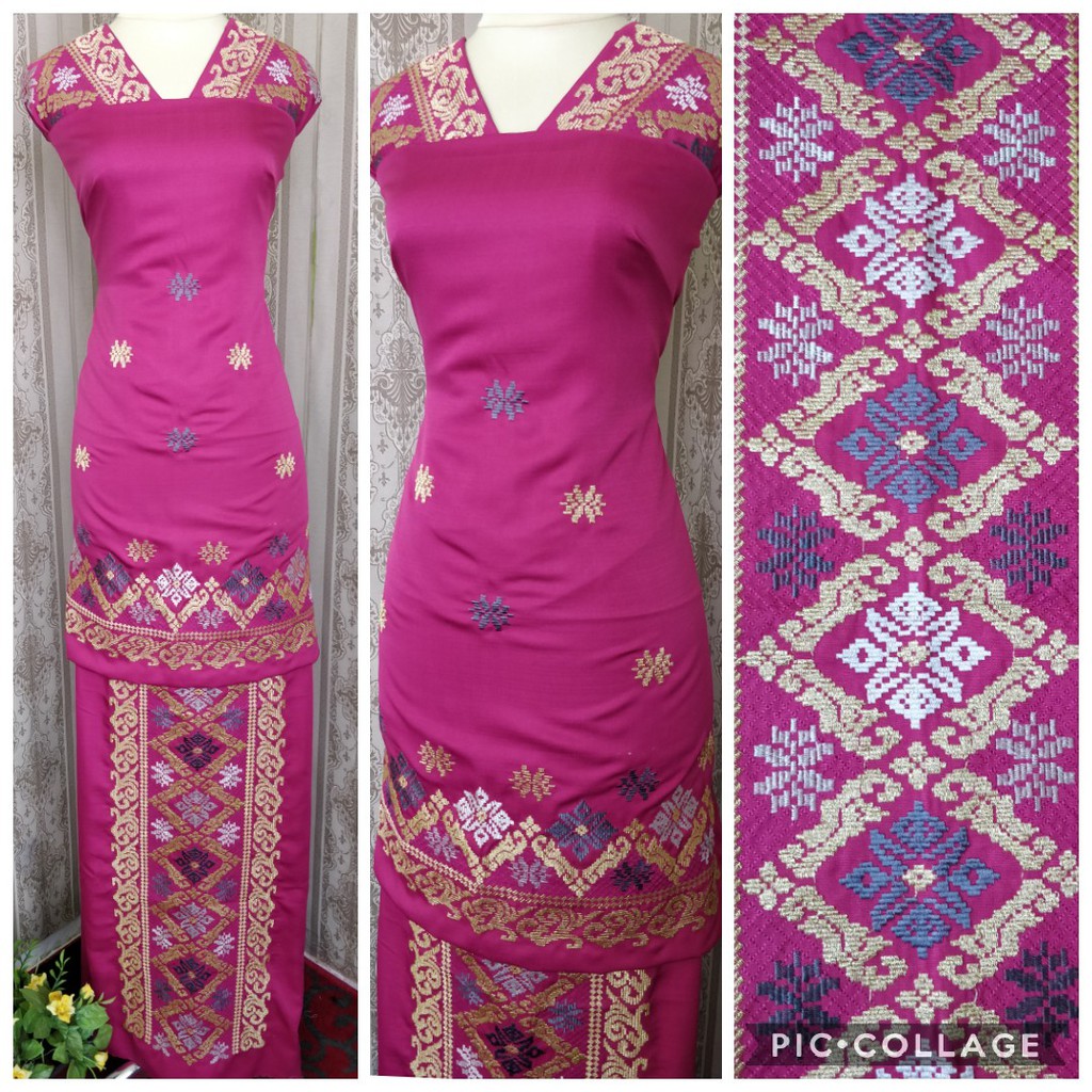 Bahan Baju Kurung Motif Songket Bukittinggi