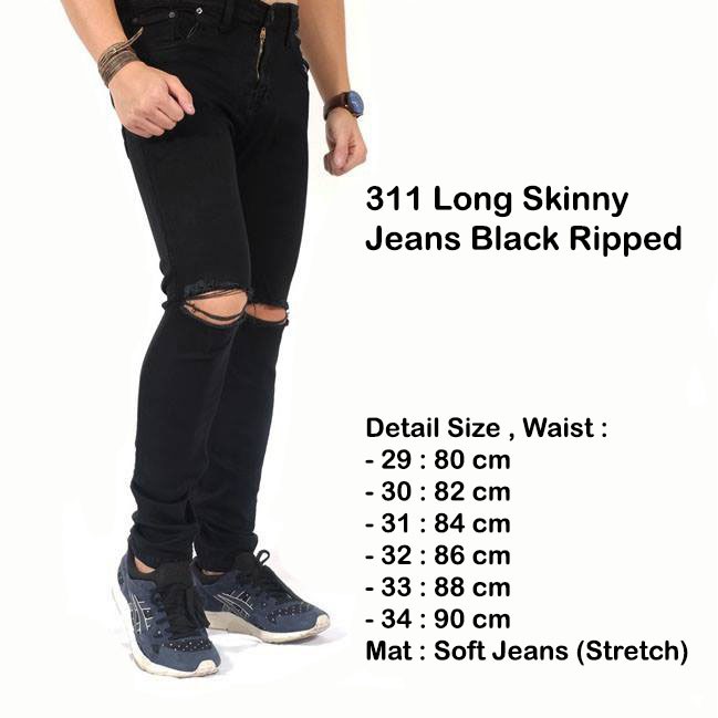 Brotherholic celana  panjang  jeans black ripped celana  