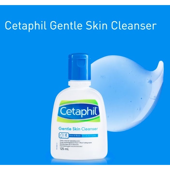 CETAPHIL GENTLE SKIN CLEANSER 125 ML / SABUN PEMBERSIH MUKA UNTUK SEMUA JENIS KULIT