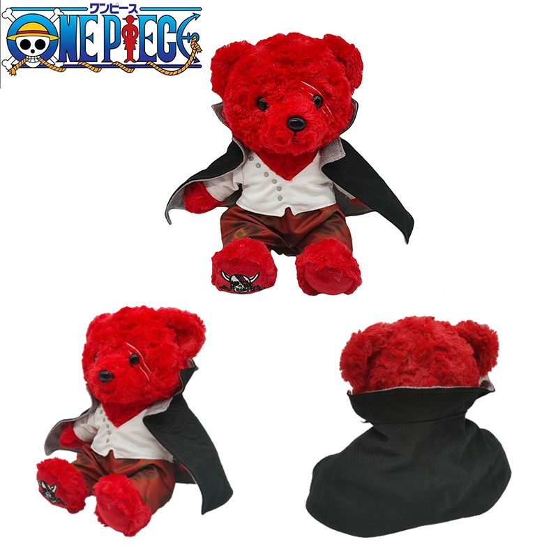 One Shanks Piece Red Teddy Bear Mainan Mewah Boneka Lembut Peluk Boneka Anak 7.4in Hadiah